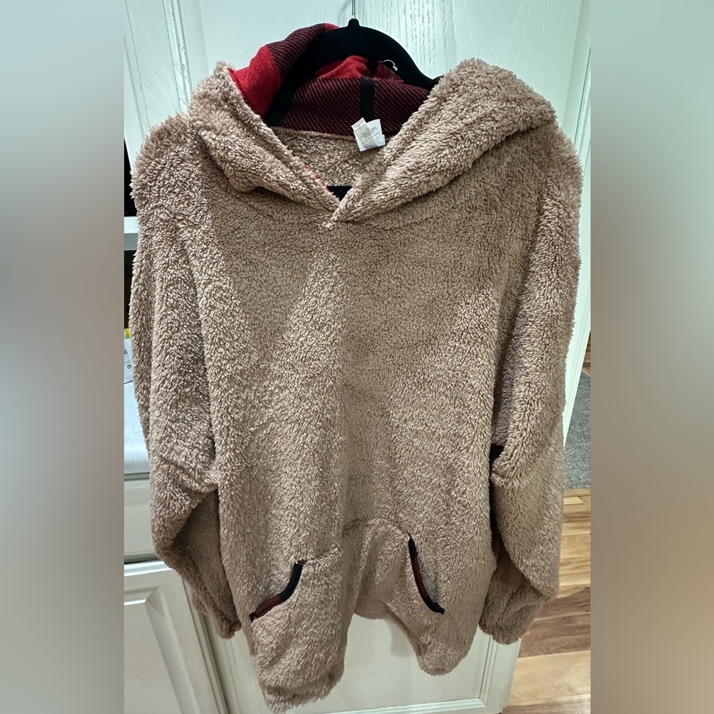 Cozy Tan Sherpa Hoodie
